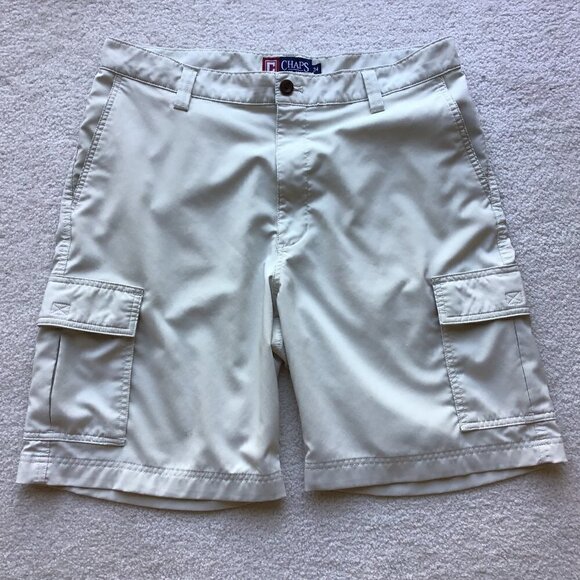 CHAPS CARGO SHORTS BEIGE SIZE 34 - Picture 1 of 7